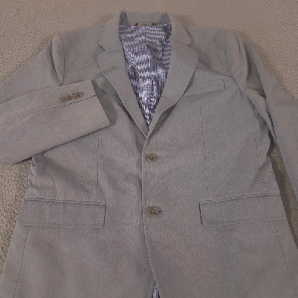 Banana Republic Suit Jacket Mens 42R Gray Non-Iron Tailored Slim Fit Blazer Coat